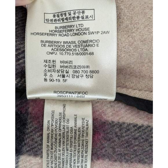 Burberry Brit Finsdale Wool Duffel Coat US 4 Red Peacoat Nova Check Toggle Hood - Picture 9 of 13